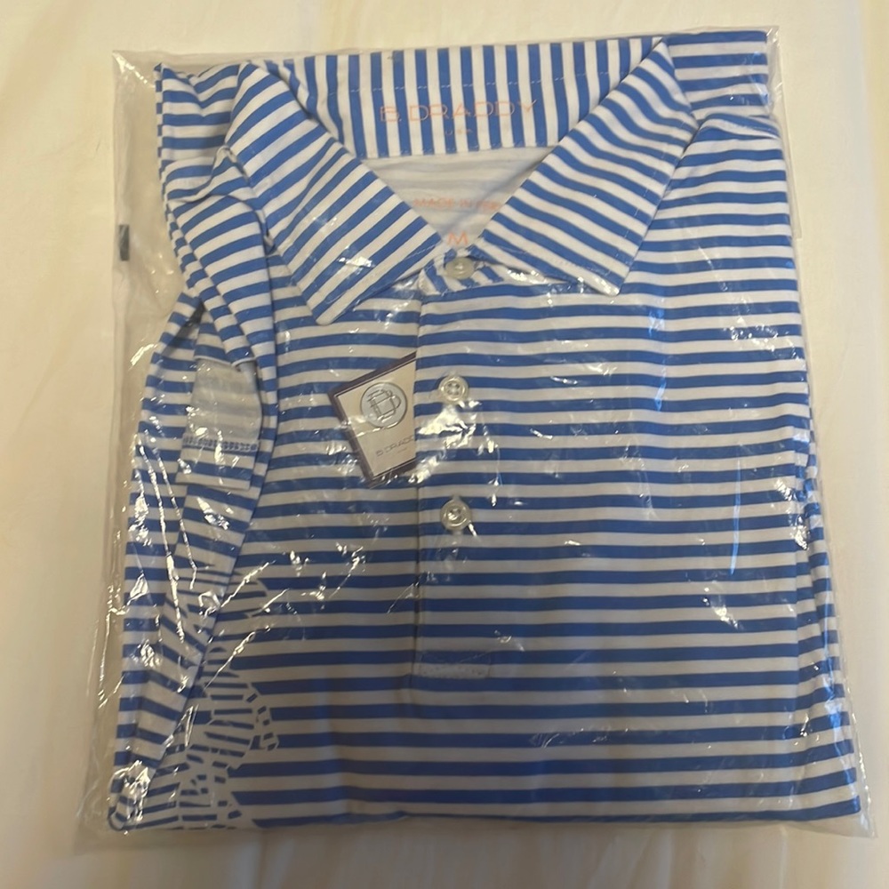 B Draddy Golf Polo NWT Surfer logo
